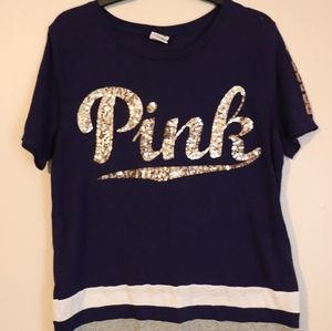 Large Blue and Grey T-Shirt